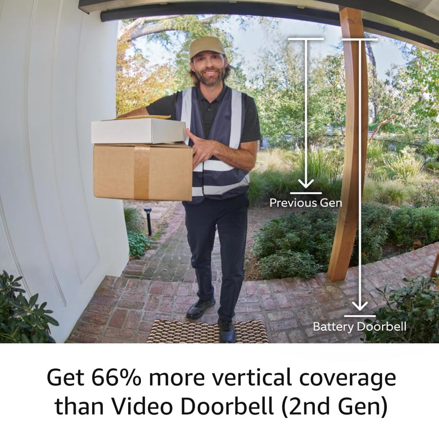 Ring Battery Doorbell, Head-to-Toe Video, Live View with Two-Way Talk, and Motion Detection & Alerts (2024 release), Venetian Bronze